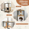 Modern Cat End Table with Scratching Post