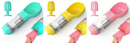 3-in-1 Pet Travel Water Bottle Feeder