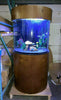 60 Gallon Half Round (Flat Sides) Reef-Ready Aquarium with Stand, Deep Oak