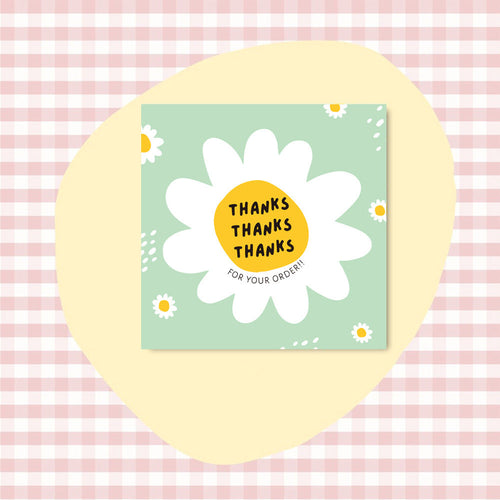 50 PcsPack Square Simple Thank-you Card Coated Paper Business Cards