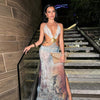 Deep V Hot Girl Halter Lace-up Backless High Waist Dress