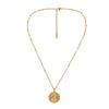 Stainless Steel Round Twelve Constellation Coin Relief Necklace