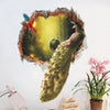 3d Peacock Forest Broken Wall Bedroom TV Backdrop Wall Decorative Removable Wall Sticker