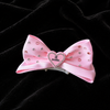 Satin Rhinestone Pet Bow Hair Clip