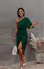 New beautiful golden Summer  off shoulder Floral Print Slit Dress