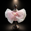 Pink White Floral Satin Lace Pet Bib Collar