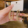 Fashion Full Diamond Personality Love Earrings Women's Temperament Ear Jewelry