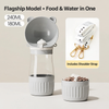 2-in-1 Portable Pet Water Bottle with Food Container