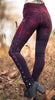Womens Printed Buttoned Soldier Leggings Panelled Pants