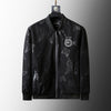 BLACK  Plus Size Loose Clothes Men's Stand-up Collar Jacket