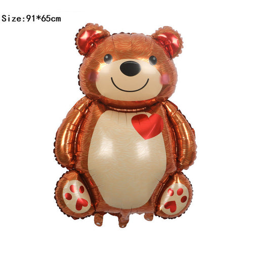 Big Bear Foil Balloon Large Size Love Heart Wedding