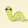 Handmade Catnip Toy | Noodle the Inchworm Chunkle Puff Infused with Miracle Nip Botanicals