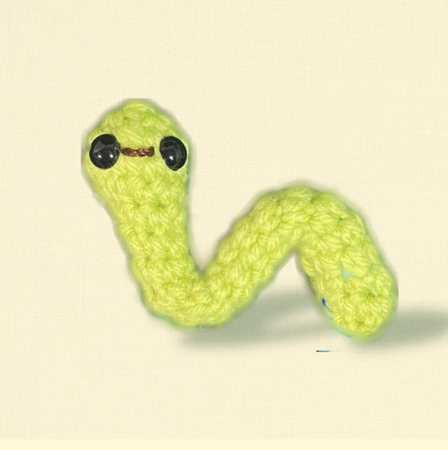 Handmade Catnip Toy | Noodle the Inchworm Chunkle Puff Infused with Miracle Nip Botanicals