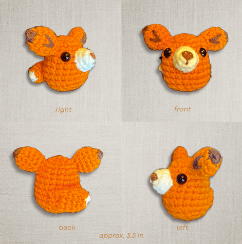 Handmade Catnip Toy | TJ the Fox Chunkle Puff Infused with Miracle Nip Botanicals