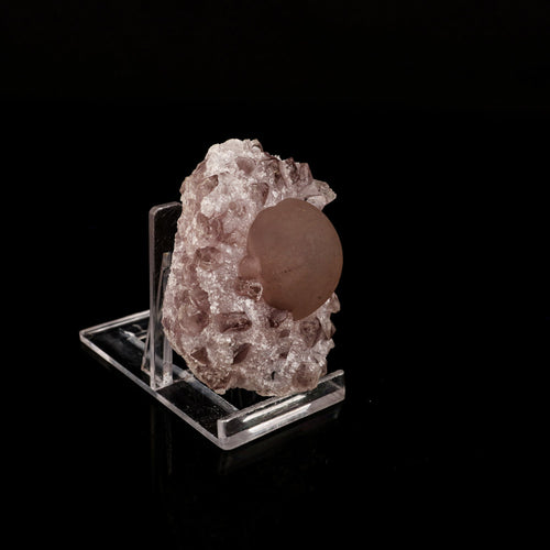 Fluorite ball on Amethyst Natural Mineral Specimen # B 6151