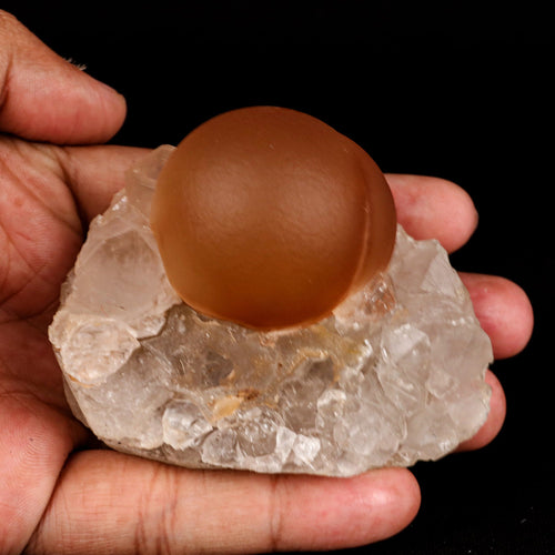 Fluorite ball on MM Quartz Natural Mineral Specimen # B 5362