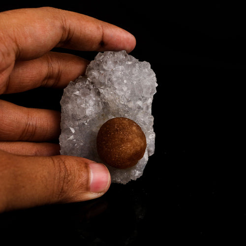 Fluorite ball on MM Quartz Natural Mineral Specimen # B 6183