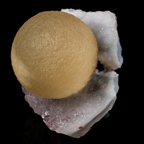 Fluorite ball on MM Quartz Natural Mineral Specimen # B 6184