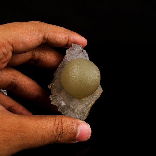 Fluorite ball on MM Quartz Natural Mineral Specimen # B 6198