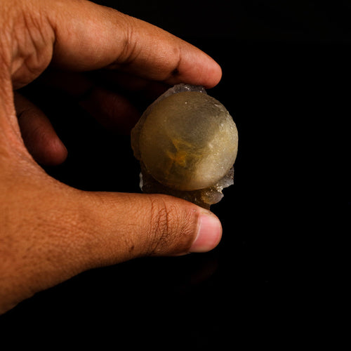 Fluorite Ball on MM Quartz Very Rare Natural Mineral Specimen # B 6097