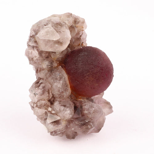 Fluorite Ball Violet Color on Amethyst Very Rare Natural Mineral Specimen # B 5929