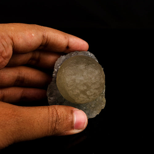 Fluorite balls on MM Quartz Natural Mineral Specimen # B 5935