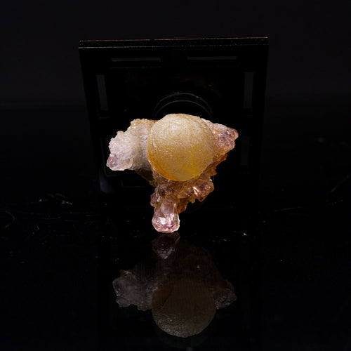 Fluorite Botryoidalon on Amethyst Natural Mineral Specimen # B 6719