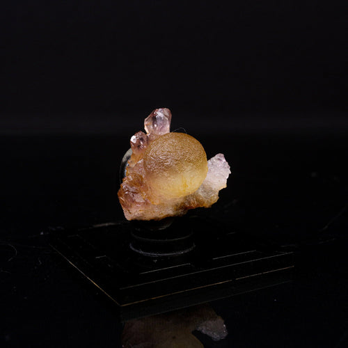 Fluorite Botryoidalon on Amethyst Natural Mineral Specimen # B 6719