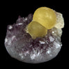 Fluorite Botryoidal on Amethyst Natural Mineral Specimen  # B 4888