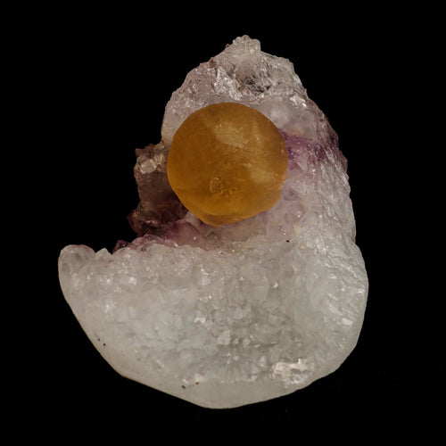 Fluorite Botryoidal on Amethyst Natural Mineral Specimen  # B 5058