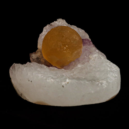 Fluorite Botryoidal on Amethyst Natural Mineral Specimen  # B 5058