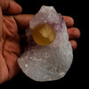 Fluorite Botryoidal on Amethyst Natural Mineral Specimen  # B 5058