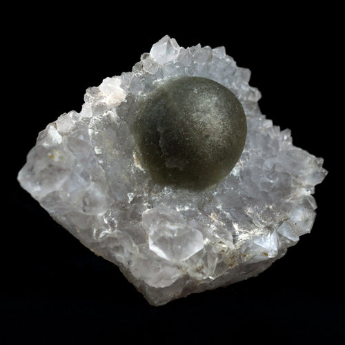 Fluorite Botryoidal on MM Quartz Natural Mineral Specimen  # B 4734