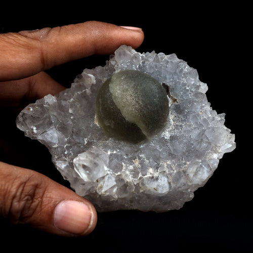 Fluorite Botryoidal on MM Quartz Natural Mineral Specimen  # B 4734