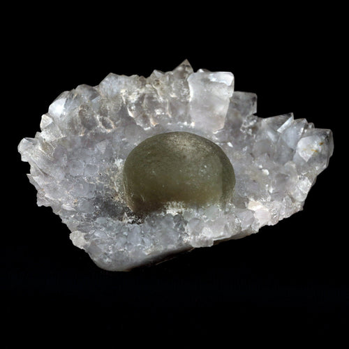Fluorite Botryoidal on MM Quartz Natural Mineral Specimen  # B 4734