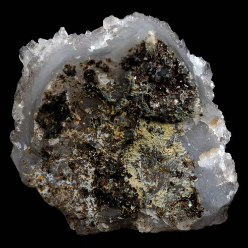 Fluorite Botryoidal on MM Quartz Natural Mineral Specimen  # B 4734