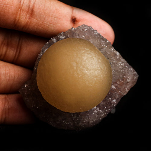 Fluorite  Botryoidal on Quartz Natural Mineral Specimen  # B 5039