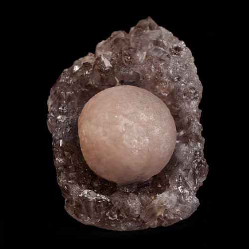 Fluorite Botryoidal on Amethyst Natural Mineral Specimen  # B 5042
