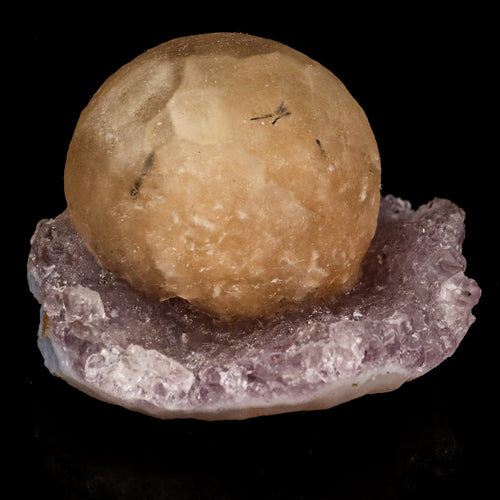 Fluorite Huge Ball on Amethyst Very Rare Natural Mineral Specimen # B 5789