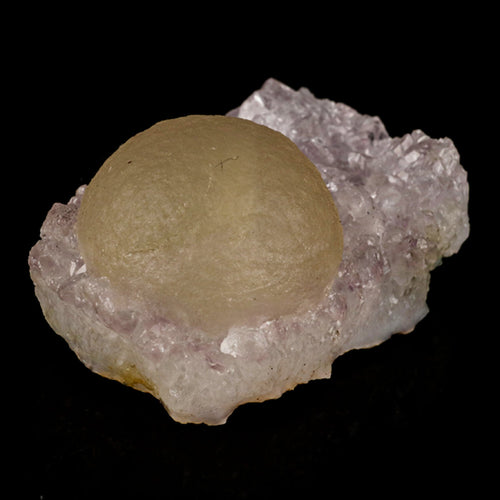 Fluorite Huge Ball on Amethyst Very Rare Natural Mineral Specimen # B 5926