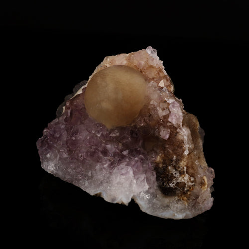 Fluorite on Amethyst Natural Mineral Specimen # B 5637