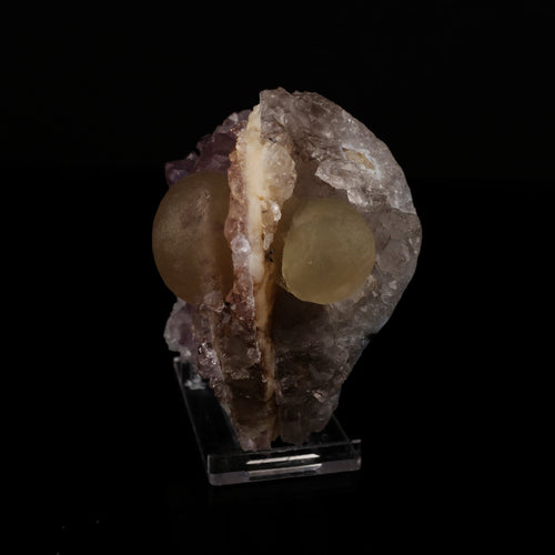 Fluorite on Amethyst Natural Mineral Specimen # B 5637