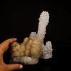 Fluorite Cluster on MM Quartz Stalactite, Free Standing Natural Mineral Specimen # B 6649