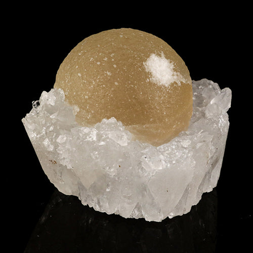Fluorite on MM Quartz geode Natural Mineral Specimen # B 6141