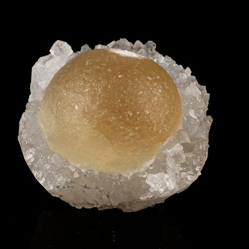 Fluorite on MM Quartz geode Natural Mineral Specimen # B 6141