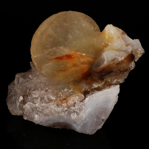 Fluorite on MM Quartz Natural Mineral Specimen # B 5627