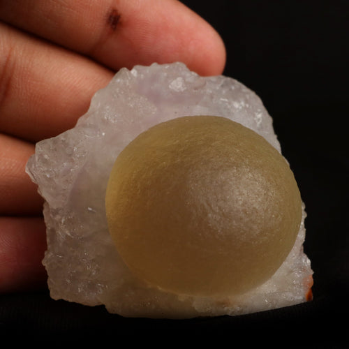 Fluorite (rare botryoidal) on Quartz  Natural Mineral Specimen  # B 5031