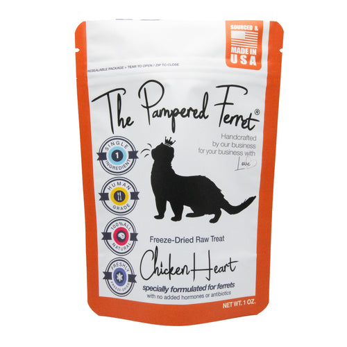 Freeze-Dried Raw Chicken Heart Treat for Ferrets