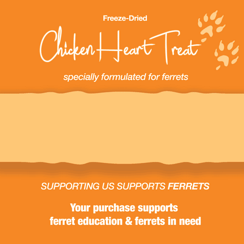 Freeze-Dried Raw Chicken Heart Treat for Ferrets