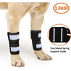 NeoAlly Dog Front Leg Brace with Reflective Straps - Metal Spring Inserts for Carpal Support (Pair)
